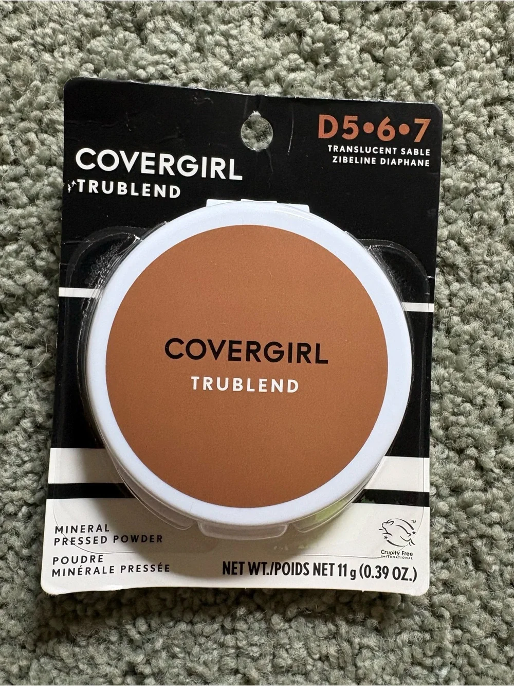 Covergirl Trublend Mineral Pressed Powder Translucent Sable D5•6•7 0.39oz New